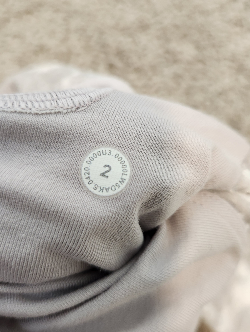 Lululemon Warm Down Crew/Ready To Crush Joggers Chrome Crushed Velvet Set Size 2 - Picture 11 of 13